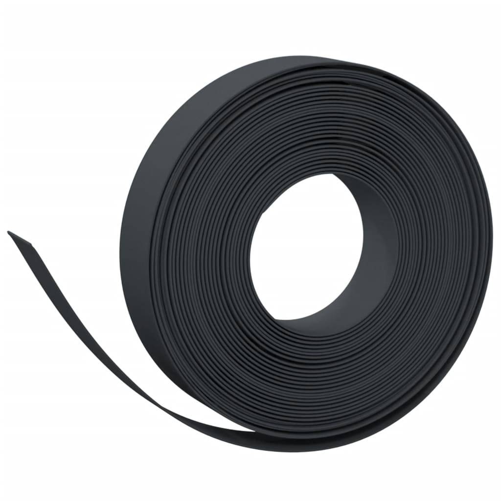 Bordure pelouse polyéthylène extérieur aménagement paysager 10mx10cm noir - ComfortXL Outdoor Living - Image 2