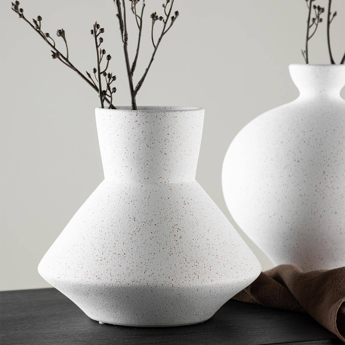 Vase Design "Rellis" 22cm Blanc - Image 2