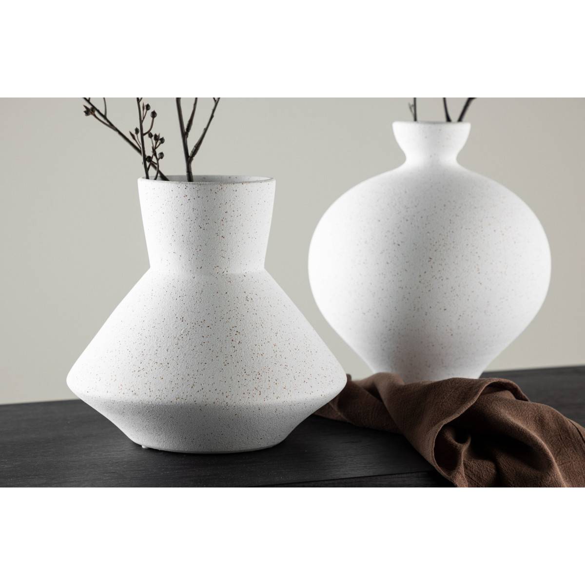 Vase Design "Rellis" 22cm Blanc - Image 4