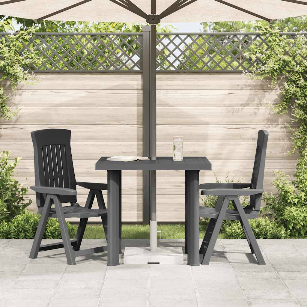 ComfortXL - Table de Jardin Anthracite 80x75 cm avec Trou Central pour Parasol, Résistante aux UV – ComfortXL Outdoor Living - Image 3
