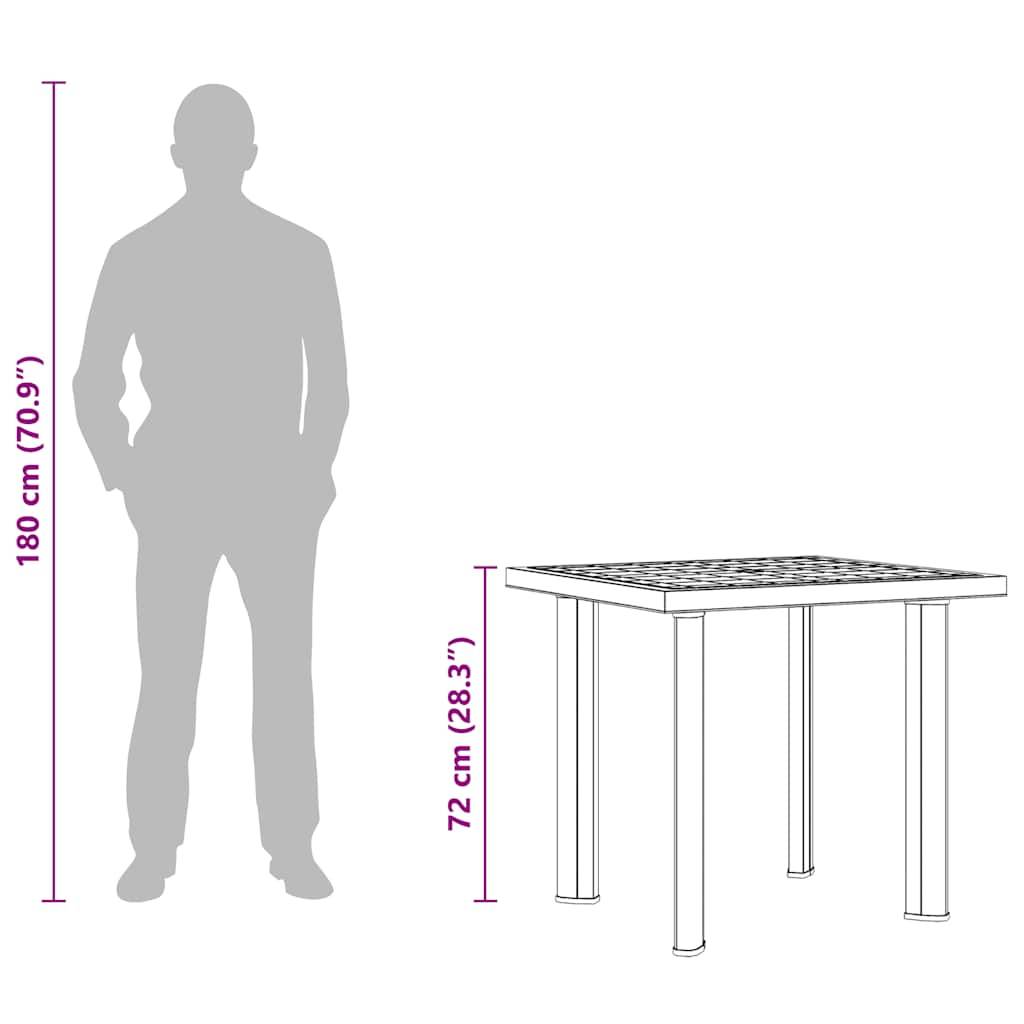 ComfortXL - Table de Jardin Anthracite 80x75 cm avec Trou Central pour Parasol, Résistante aux UV – ComfortXL Outdoor Living - Image 7