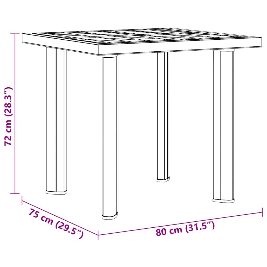 ComfortXL - Table de Jardin Anthracite 80x75 cm avec Trou Central pour Parasol, Résistante aux UV – ComfortXL Outdoor Living - Image 10