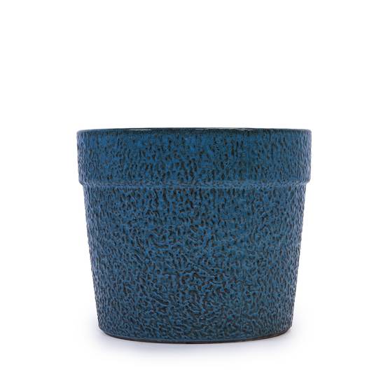 Ensemble de 3 pots de fleurs en céramique avec finition bleu antique, Ø 38,1/30,5/22,9 cm - PANGIVO - Image 10
