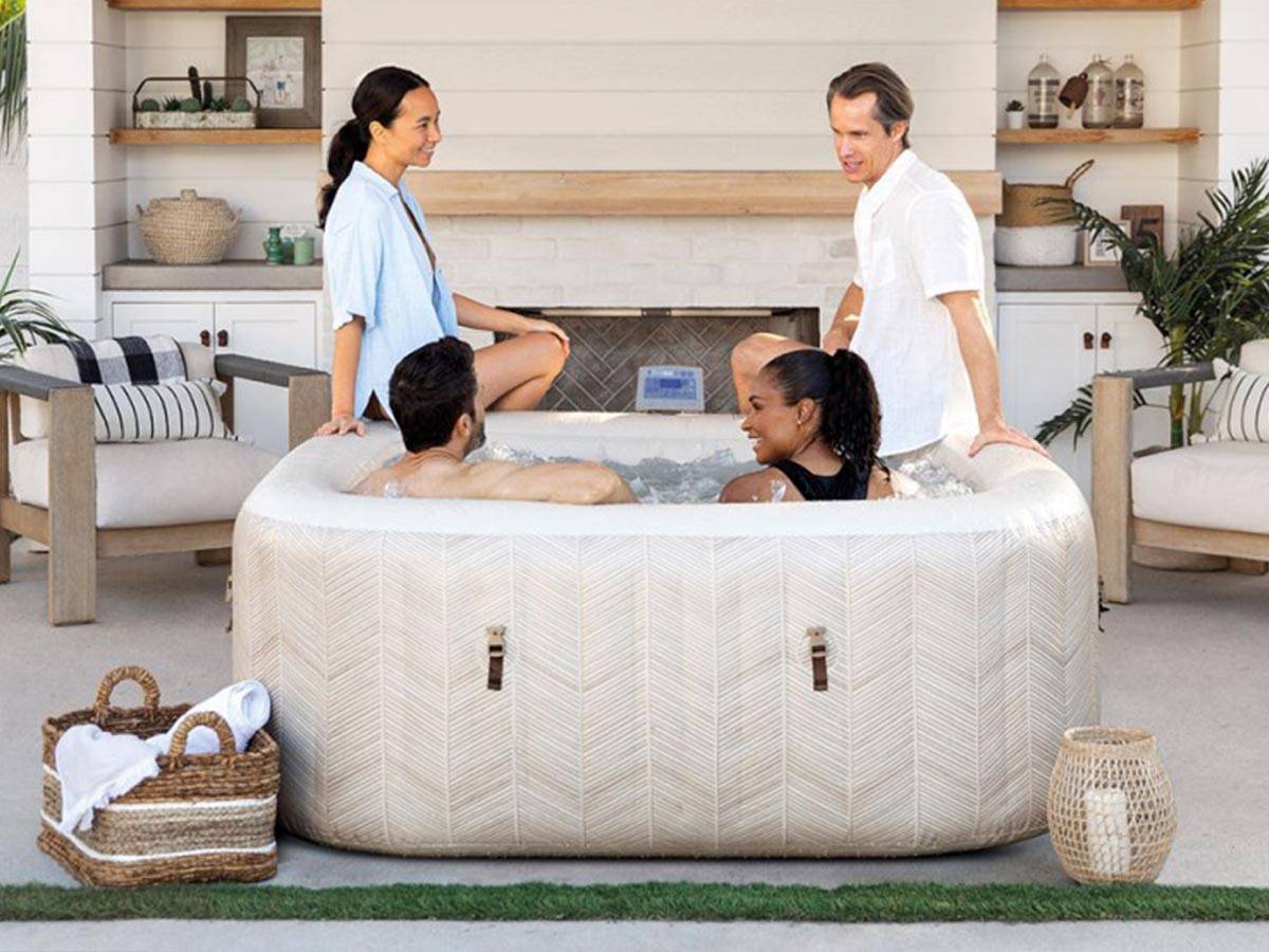 Spa gonflable PureSpa Chevron carré Bulles 4 places - Intex - Imagen 6