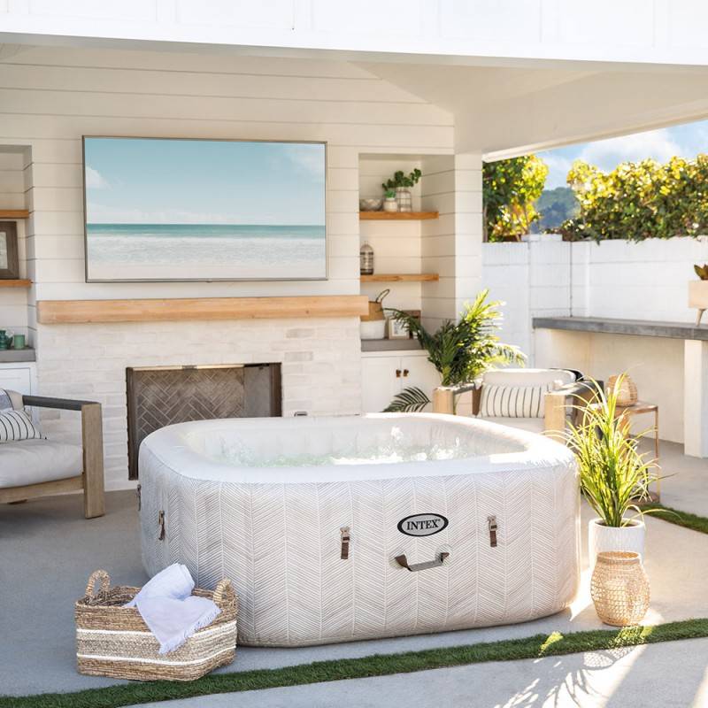 Spa gonflable PureSpa Chevron carré Bulles 4 places - Intex - Imagen 7