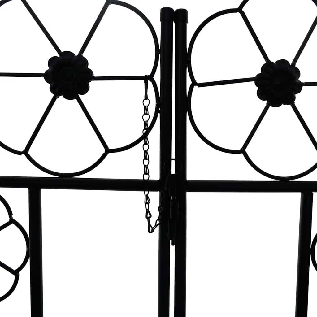 Tonnelle Arche Jardin Métal pour Rosiers et Vignes Design Classique Noir - ComfortXL Outdoor Living - Image 5