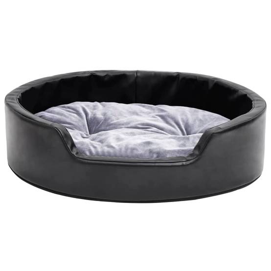 Vidaxl - Lit pour chiens Noir et gris 69x59x19 cm Peluche et similicuir vidaXL 171253 - Imagen 9