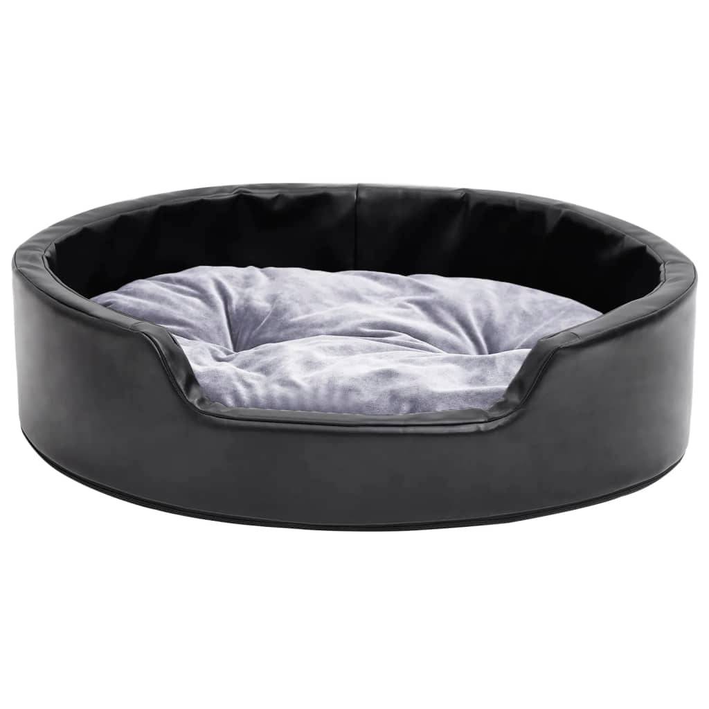Vidaxl - Lit pour chiens Noir et gris 69x59x19 cm Peluche et similicuir vidaXL 171253 - Imagen 9
