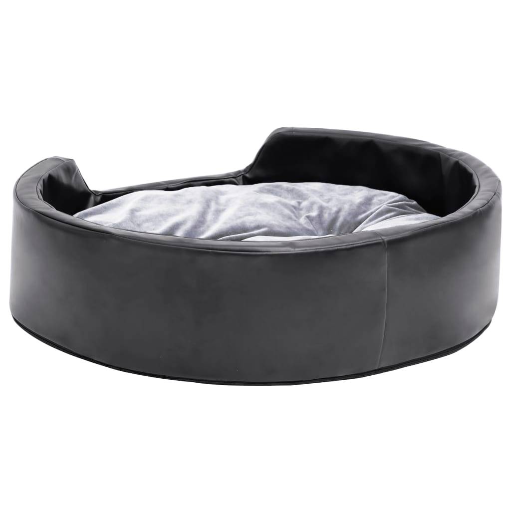 Vidaxl - Lit pour chiens Noir et gris 69x59x19 cm Peluche et similicuir vidaXL 171253 - Imagen 6