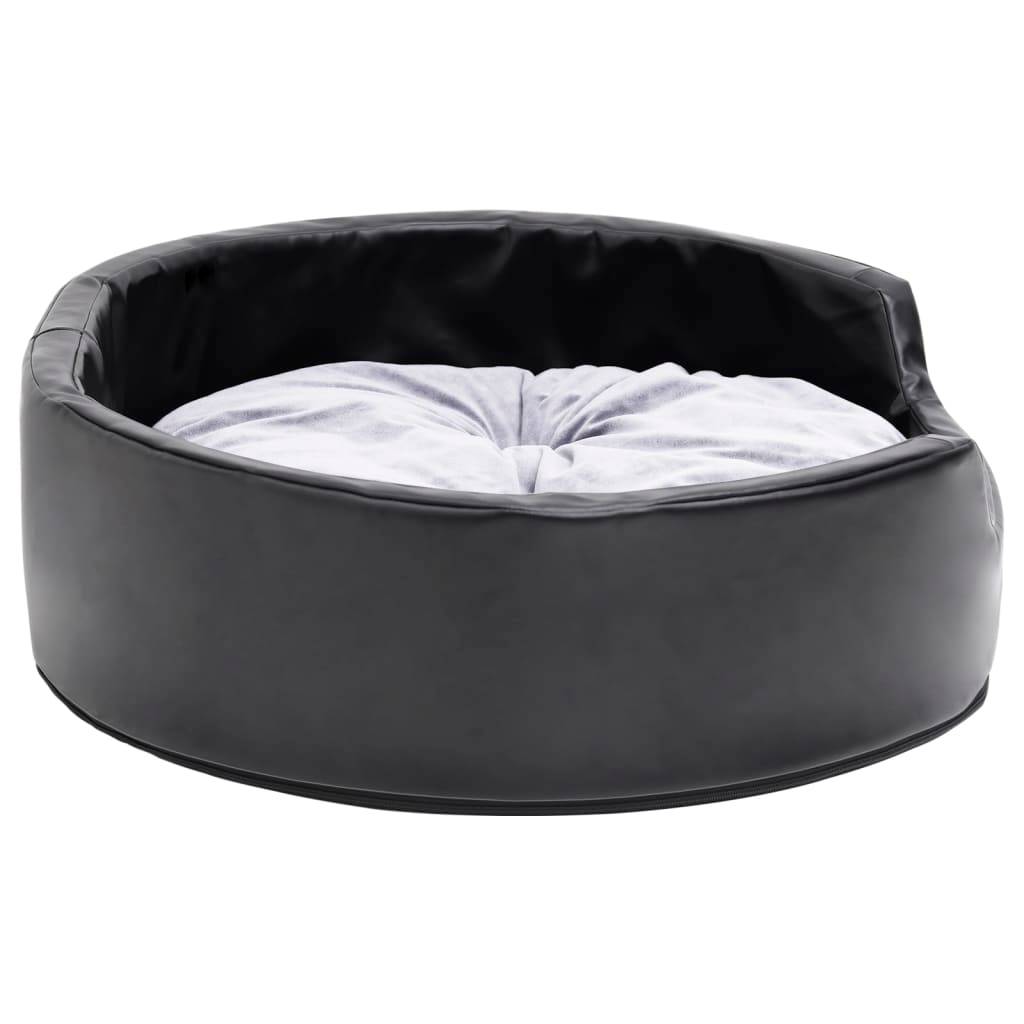 Vidaxl - Lit pour chiens Noir et gris 69x59x19 cm Peluche et similicuir vidaXL 171253 - Imagen 5