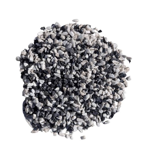 Gravillons Concassés Marbre Panda 8/12 - Sac de 25 KG PACK 05 sacs +/- 25 KG = 125 KG - Image 1