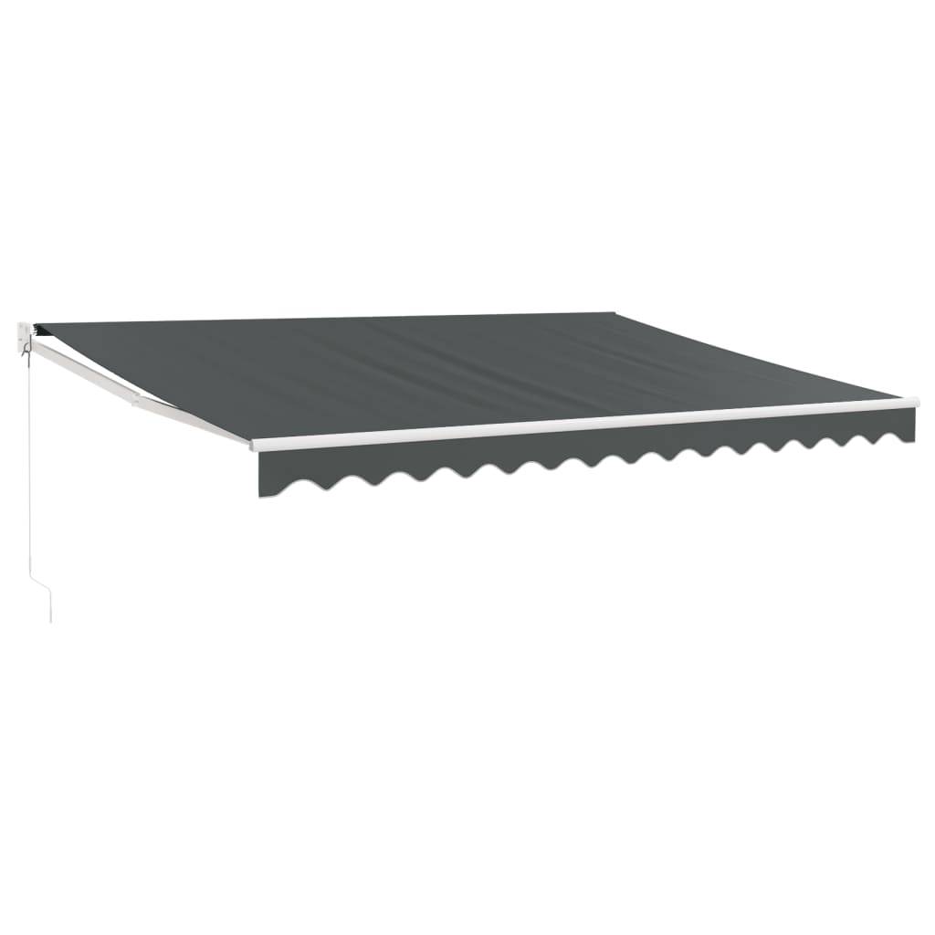 Auvent Store Banne Aluminium Jardin Terrasse Protection Solaire 4x3m Anthracite - ComfortXL Outdoor Living - Image 2