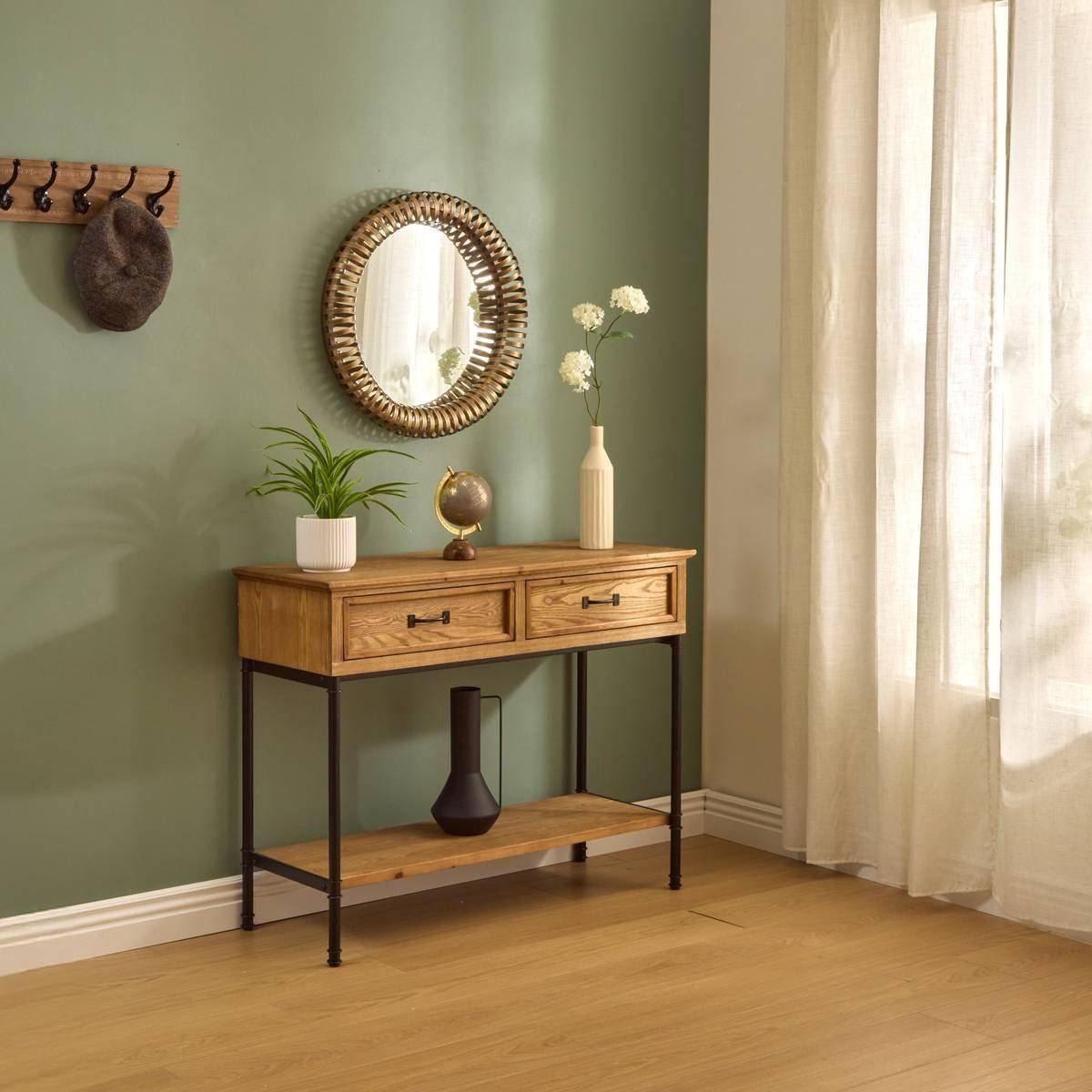 Atmosphera - Miroir rond Barrel D.61cm doré métallisé - Atmosphera Créateur d'intérieur - Image 4