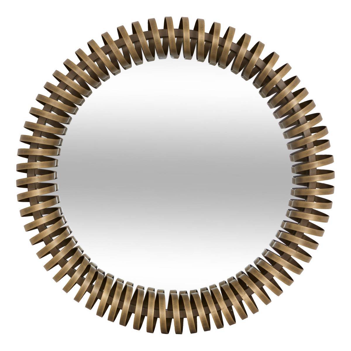 Atmosphera - Miroir rond Barrel D.61cm doré métallisé - Atmosphera Créateur d'intérieur - Image 2
