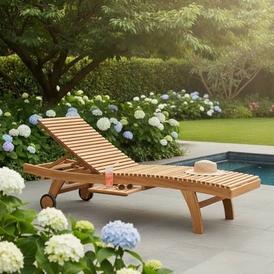 Bain de Soleil en teck massif Beverly - TECK'Attitude - Imagen 2