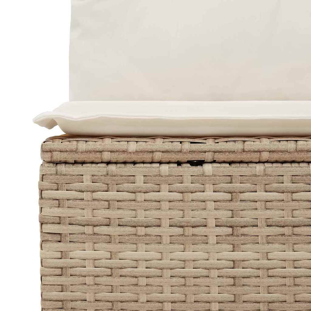 ComfortXL - Salon Bas Extérieur Polyrotin - 6 Modules avec Table de Jardin Carrée - Beige – ComfortXL Outdoor Living - Image 8