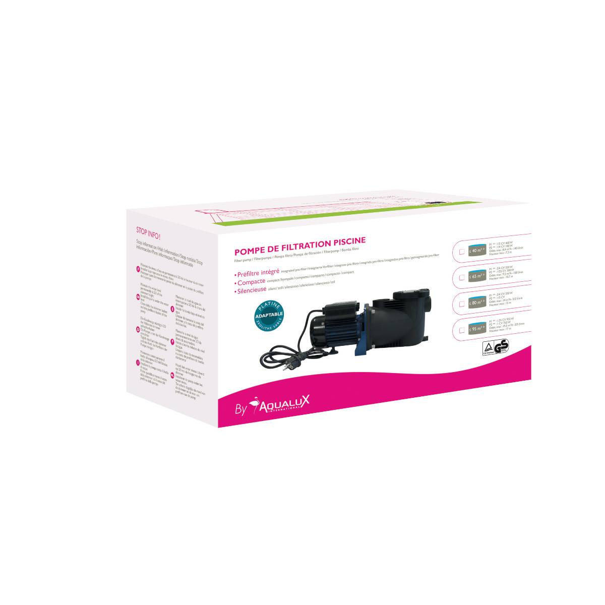 Aqualux - Pompe de filtration piscine hors-sol 4-6m3/h 100517 Aqualux - Imagen 6