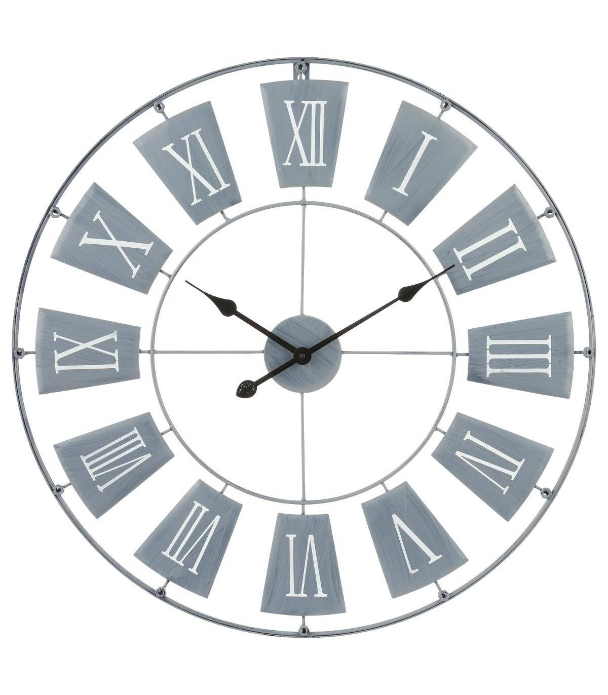 Grande Pendule murale en métal Gris Clair D 76 cm - Imagen 1