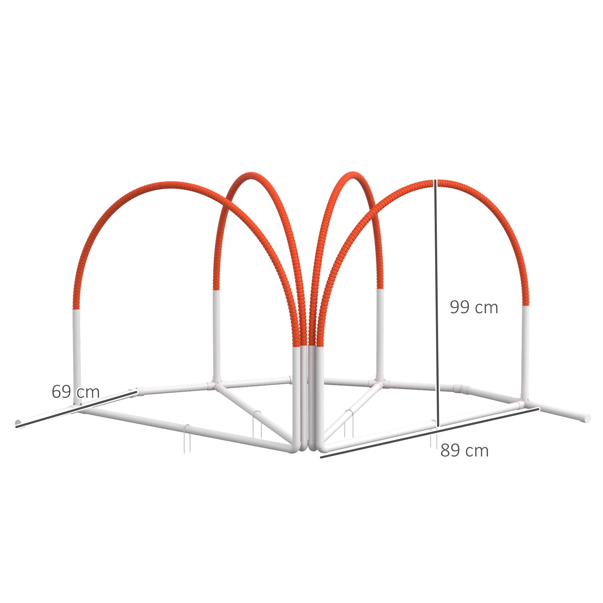 Kit d'agilité pour chien plastique blanc et orange 89 x 69 x 99 cm - PANGIVO - Image 5