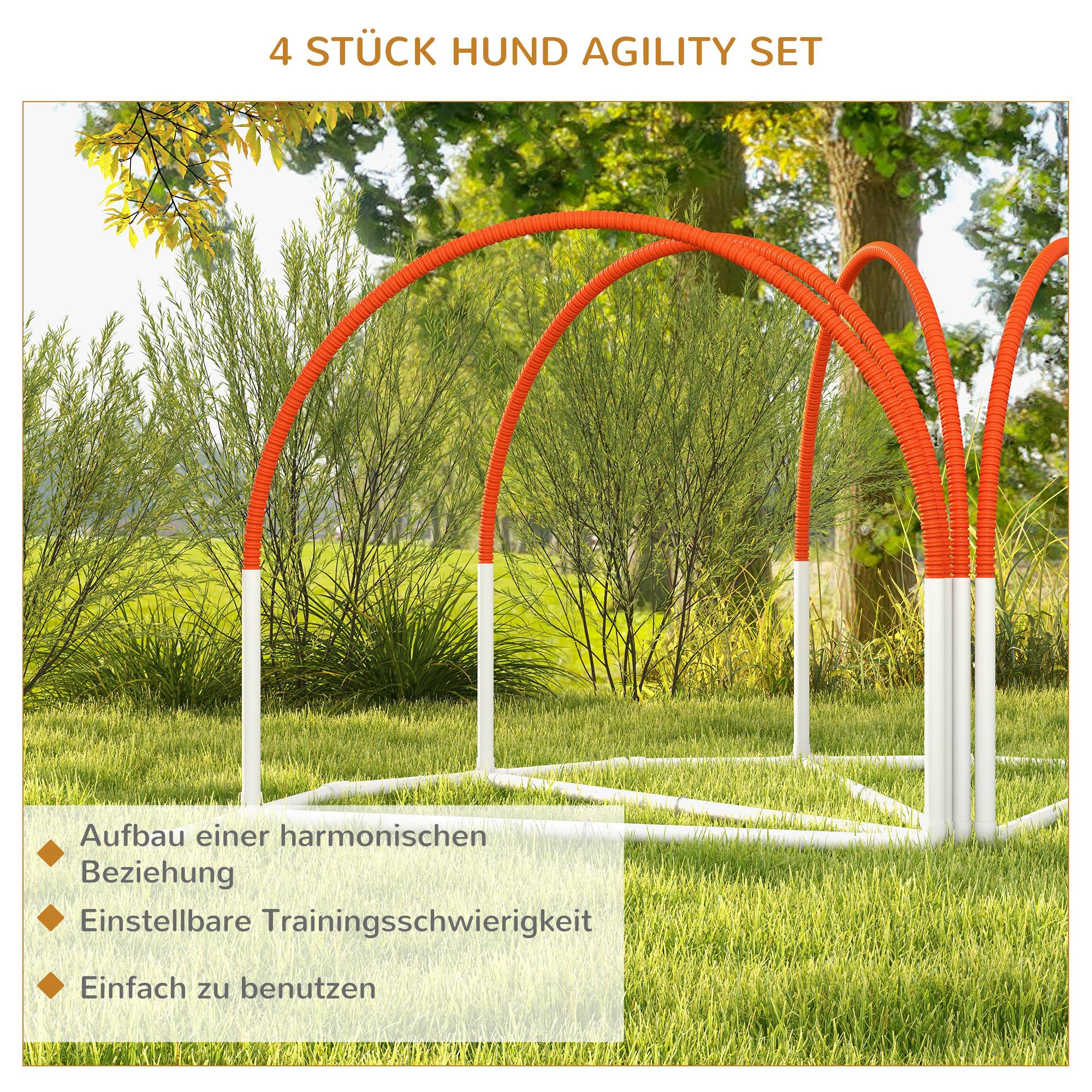 Kit d'agilité pour chien plastique blanc et orange 89 x 69 x 99 cm - PANGIVO - Image 7