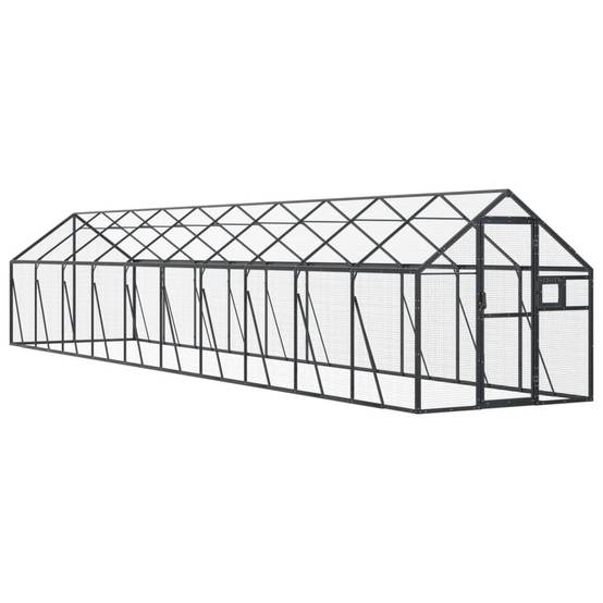 Volière Immense Aluminium Parcours Vol Anthracite 179x1000cm - ComfortXL Outdoor Living - Image 2