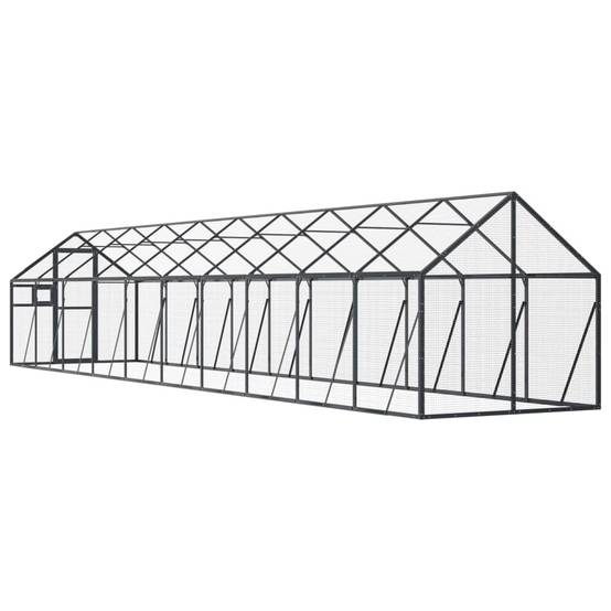 Volière Immense Aluminium Parcours Vol Anthracite 179x1000cm - ComfortXL Outdoor Living - Image 5