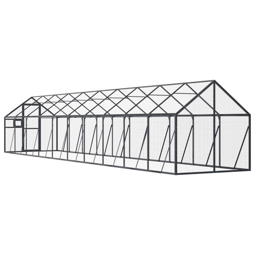 Volière Immense Aluminium Parcours Vol Anthracite 179x1000cm - ComfortXL Outdoor Living - Image 5