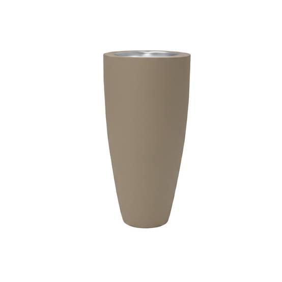 Pot conique 3-en-1 table inox : jardinière, mange-debout et bac à glaçons - plast'up rotomoulage - Image 1