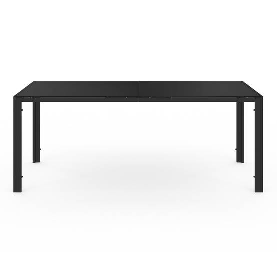 Salon de jardin MADRID table 190 CM et 8 chaises empilables noires - Image 3