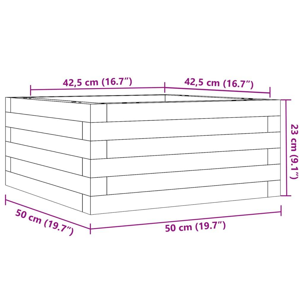 Maison Chic - Jardinière, Bac à fleurs, Pot de fleurs 50x50x23 cm bois de pin imprégné - Imagen 10