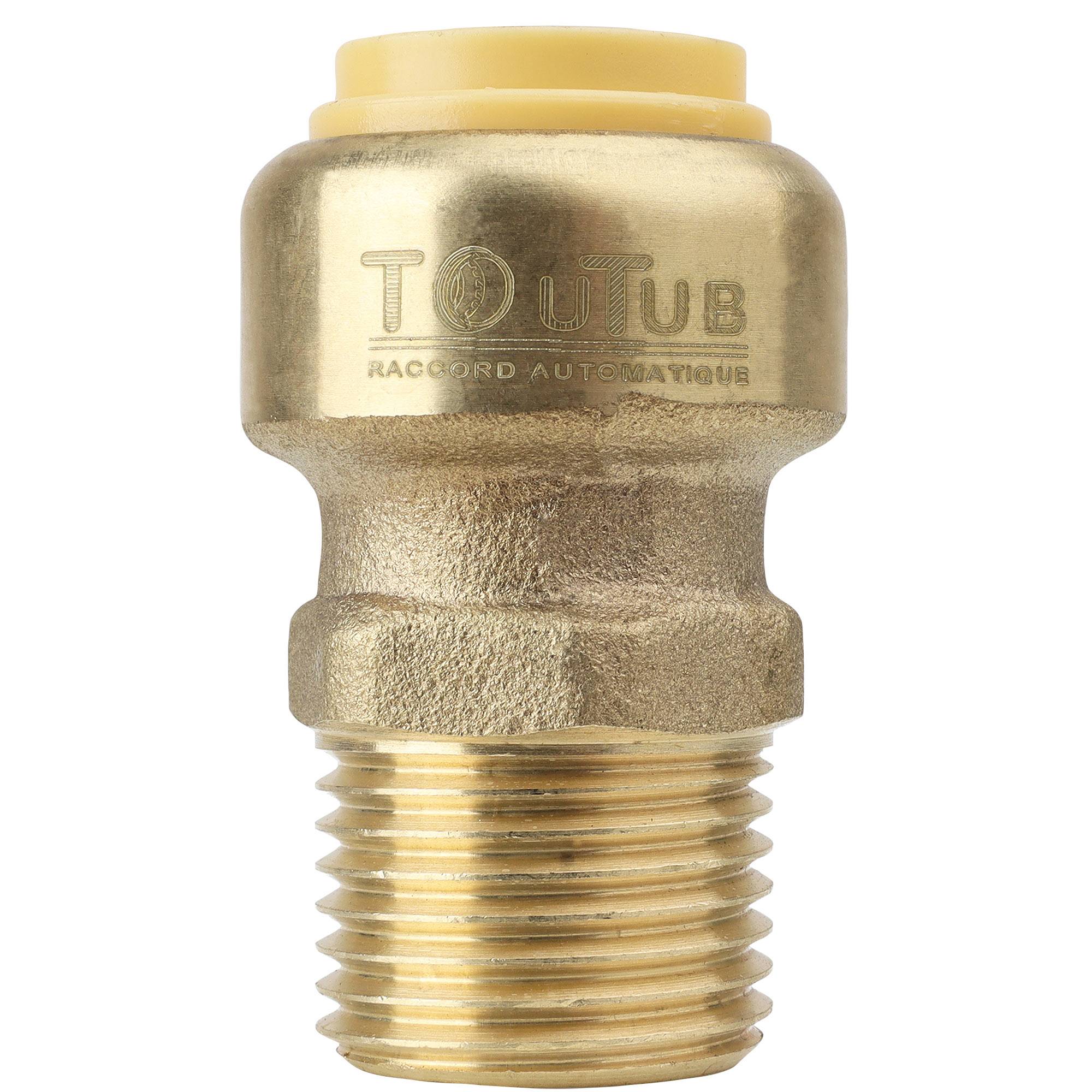 Boutte - Raccord automatique Toutub - Union Mâle 15x21  1/2   en laiton Ø16 - Boutté