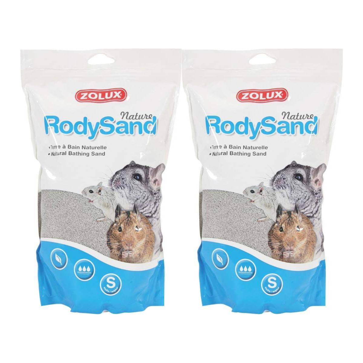 Zolux - Terre à bain pour chichillas Rody sand 2L (Lot de 2) - Imagen 1