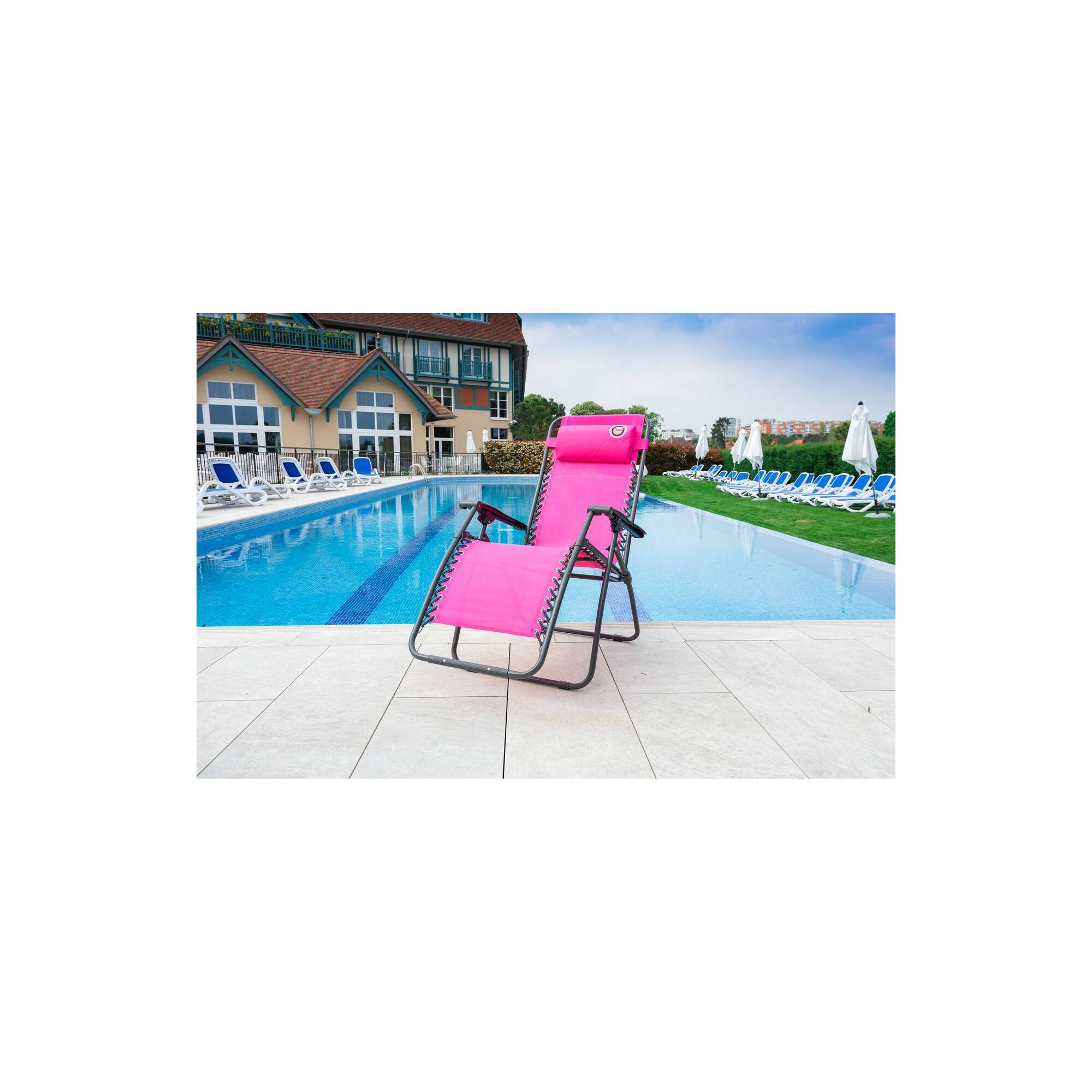 Fauteuil relax de jardin - O'Colors - Multi positions - Rose - Image 2