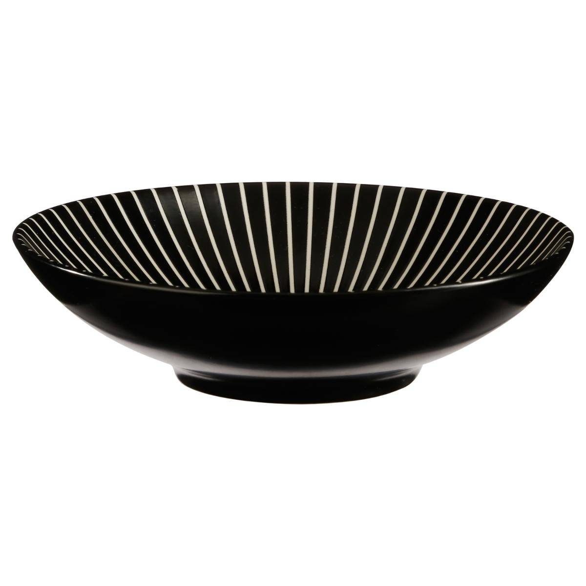 Lot de 6 Assiettes Creuses "Sun" 19cm Noir - Image 2
