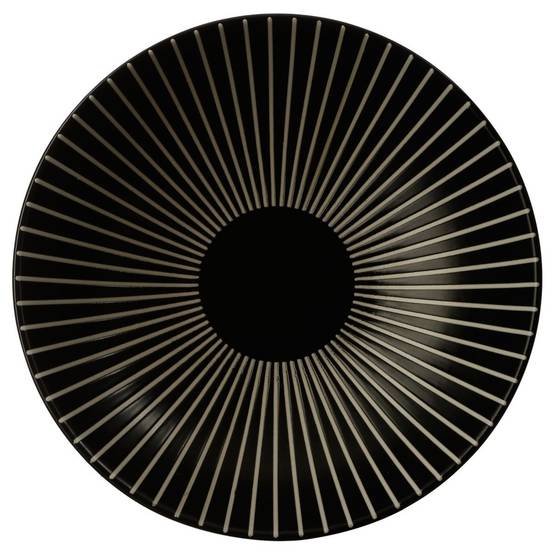 Lot de 6 Assiettes Creuses "Sun" 19cm Noir - Image 1