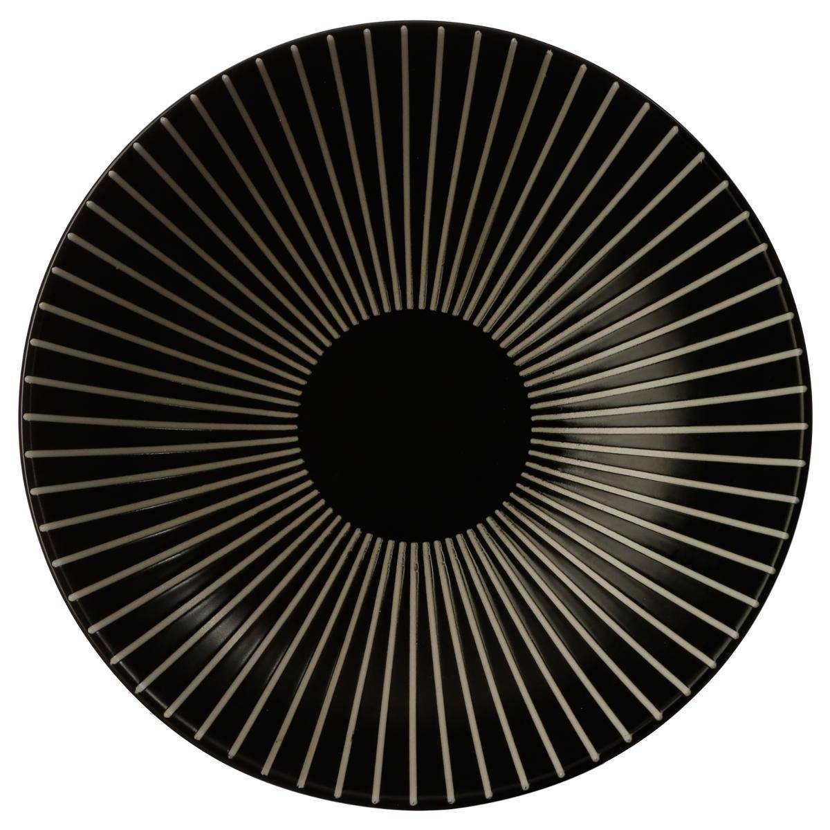 Lot de 6 Assiettes Creuses "Sun" 19cm Noir - Image 1