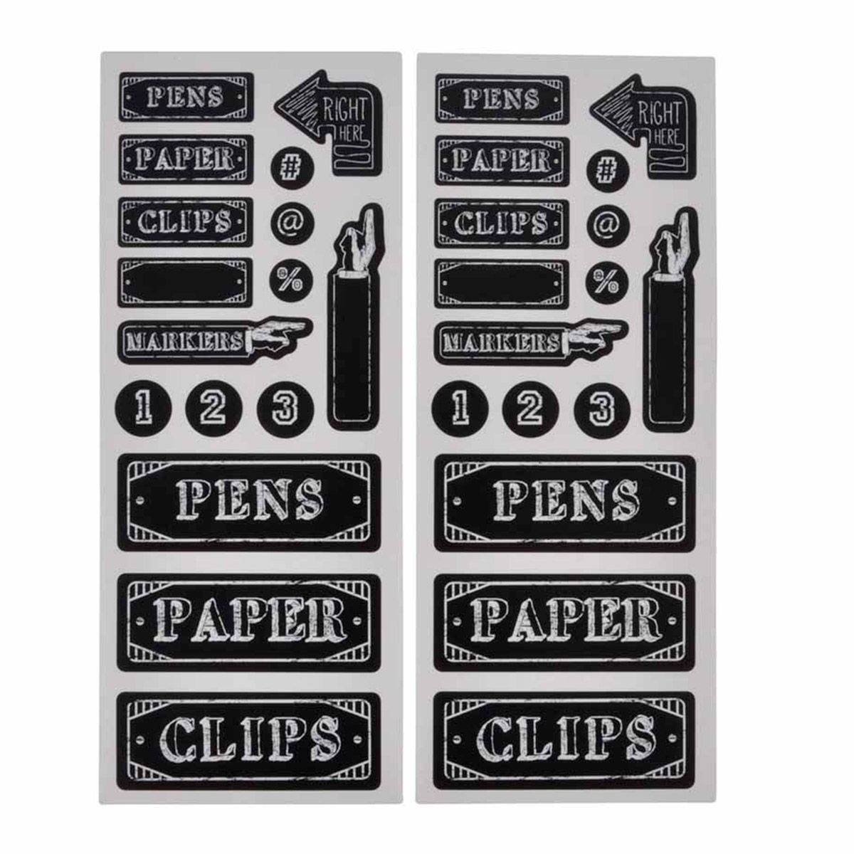 Stickers Ardoise "Bureau" 10x25cm Noir - Image 1