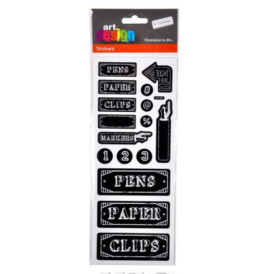 Stickers Ardoise "Bureau" 10x25cm Noir - Image 2