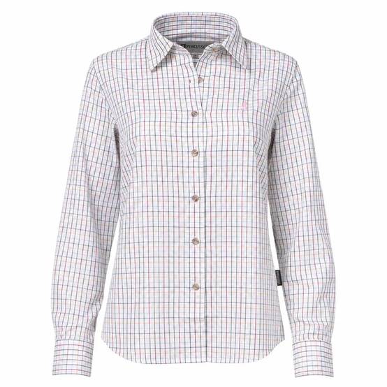 Chemise femme élégante carreaux coton ocre XS à 2XL Percussion - Image 4