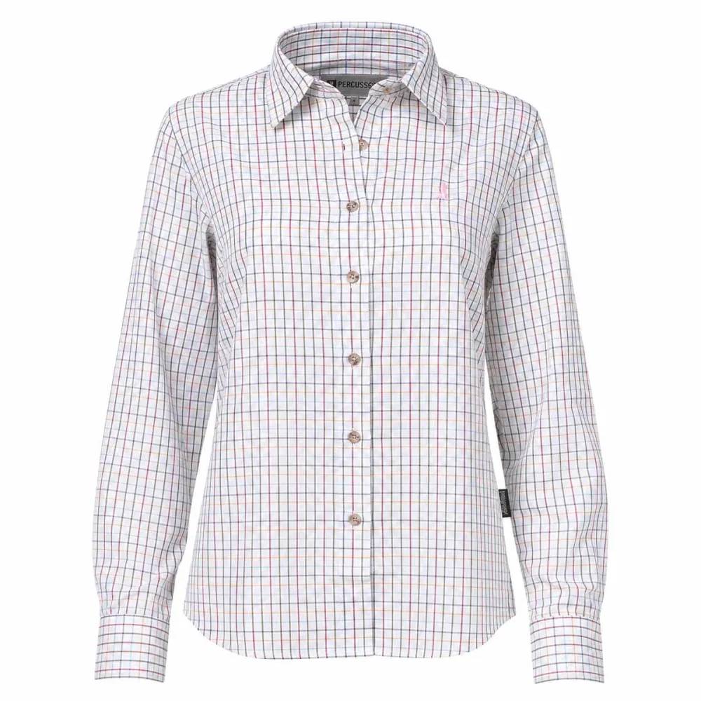 Chemise femme élégante carreaux coton ocre XS à 2XL Percussion - Image 4