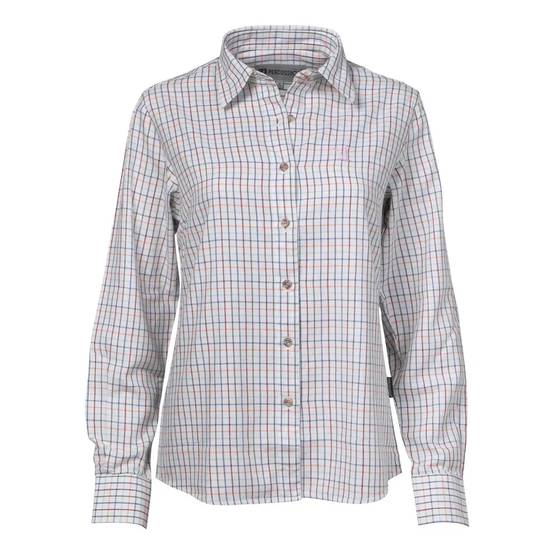Chemise femme élégante carreaux coton ocre XS à 2XL Percussion - Image 1