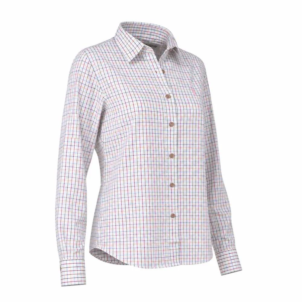 Chemise femme élégante carreaux coton ocre XS à 2XL Percussion - Image 5