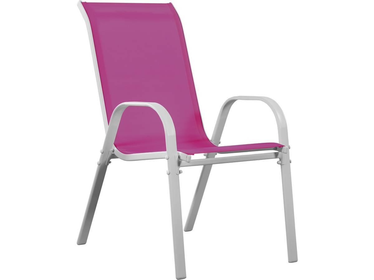 Habitat Et Jardin - Fauteuil Jardin Textilène "cordoba" - Phoenix - Rose - Lot De 4 -habitat Et Jardin - Imagen 2