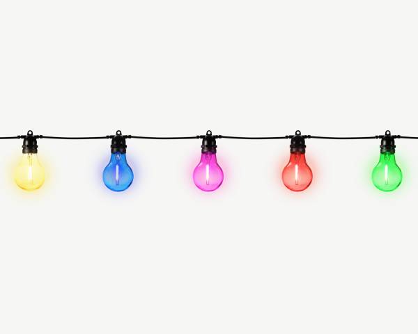 Blachere Illumination - Guirlande guinguette LED filament multicolore - L. 7,2m - Blachere Illumination
