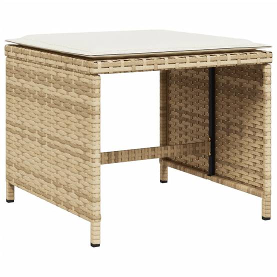 ComfortXL - Salon de Jardin Encastrable 14 Places, Table 275cm Plateau Bois, Résine Tressée Beige et Coussins – ComfortXL Outdoor Living - Image 6