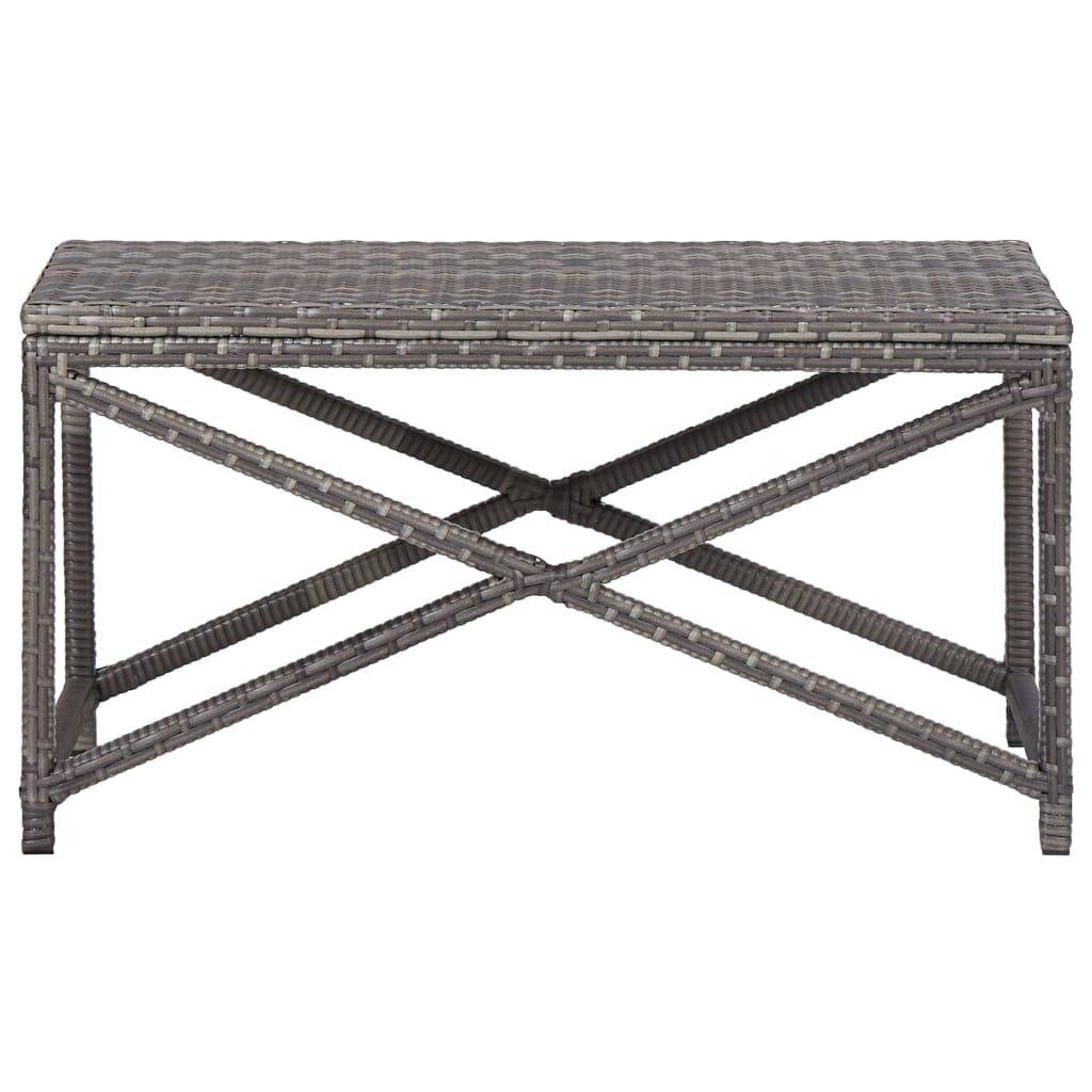 Maison Chic - Banc de jardin - Banc d'extérieur - Banquette 80 cm Résine tressée Gris-JU13913 - Imagen 1