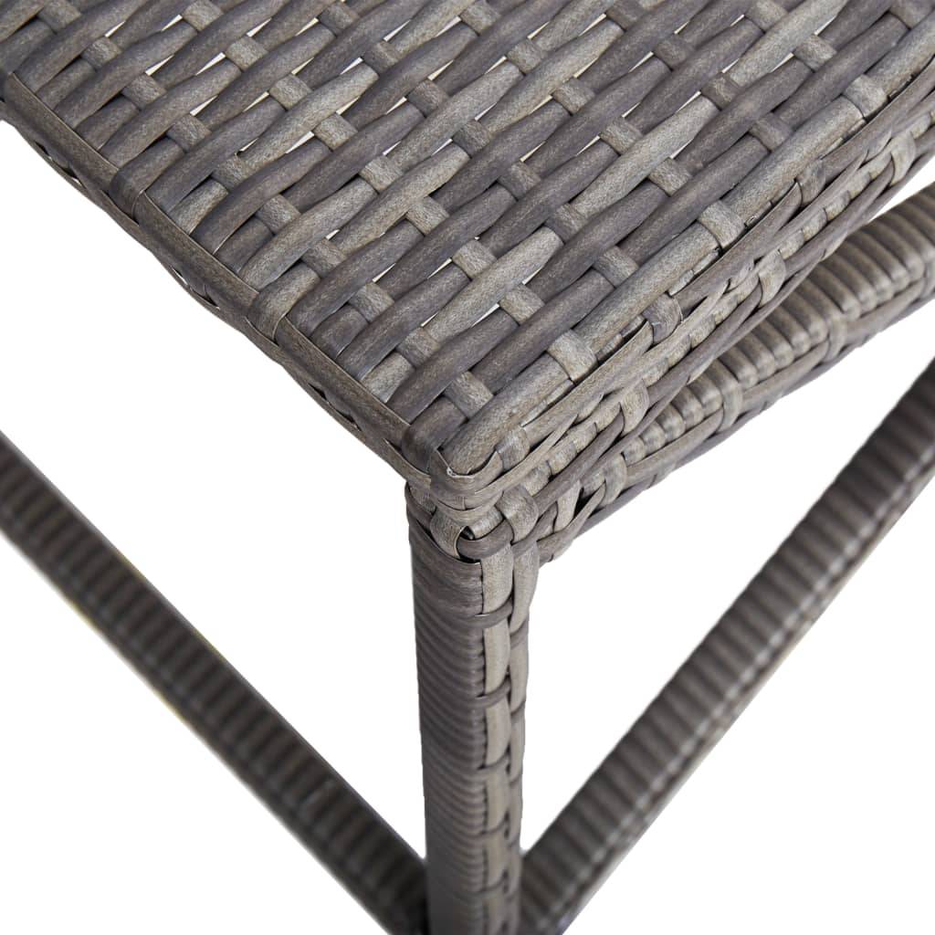 Maison Chic - Banc de jardin - Banc d'extérieur - Banquette 80 cm Résine tressée Gris-JU13913 - Imagen 4