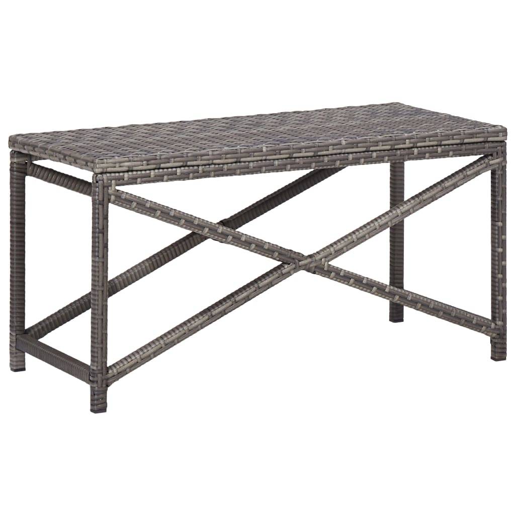 Maison Chic - Banc de jardin - Banc d'extérieur - Banquette 80 cm Résine tressée Gris-JU13913 - Imagen 2