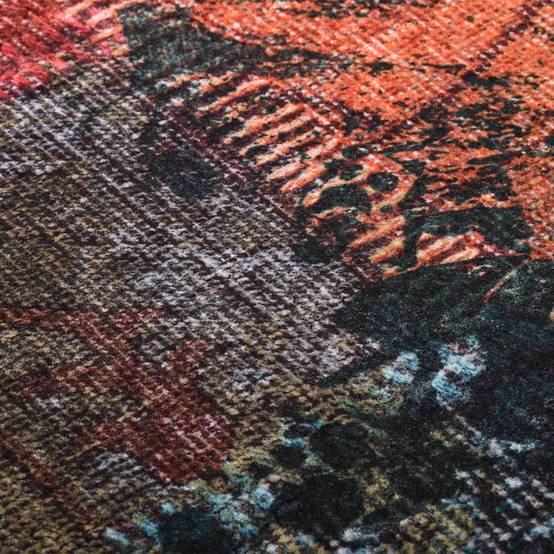 Tapis de Salon XXL Style Patchwork en Velours Lavable et Antidérapant Multicolore 190x300 cm – ComfortXL Outdoor Living - Image 5