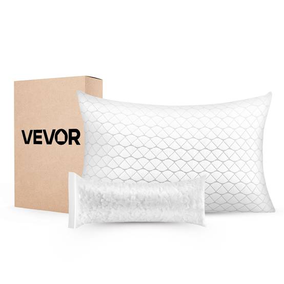 VEVOR Oreiller Mousse à Mémoire de Forme 74 x 48 cm avec Housse Fibre Naturelle - Image 1